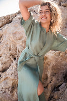 Carryberry-Çağla Yeşili Keten Uzun Kimono-Kimono-3-Milagron.com