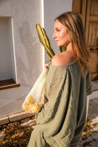 Carryberry-Oversize Haki Müslin Tulum-Tulum-3-Milagron.com