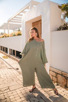 Carryberry-Oversize Haki Müslin Tulum-Tulum-4-Milagron.com