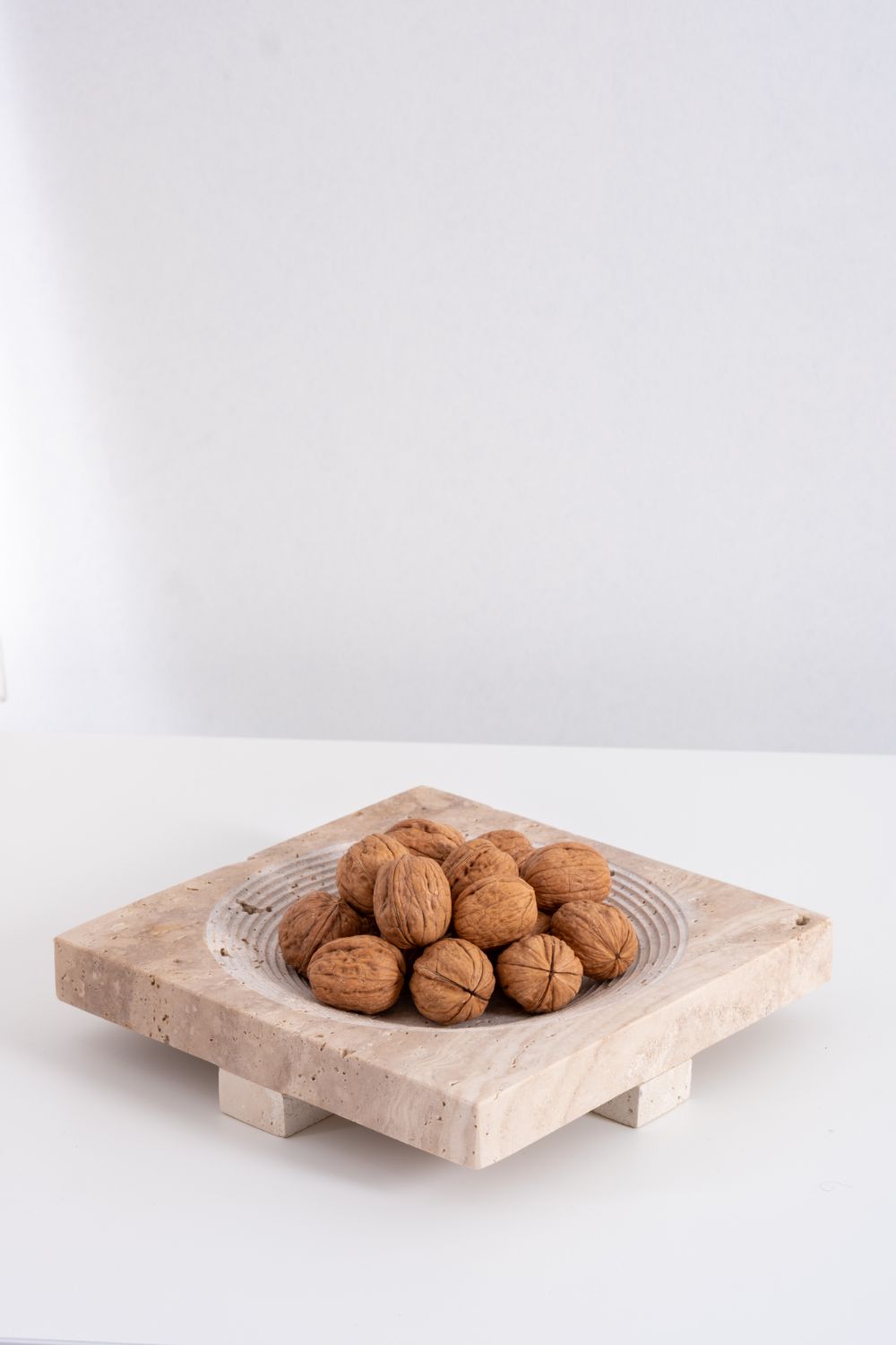 Doğal Traverten Dekoratif Obje | Modern İç Mekân Aksesuarı - 1