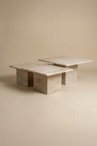 Doğal Traverten Orta Sehpa Takımı | Zamansız & Minimal - 0