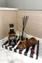 Modern Siyah Beyaz Mermer Sunum Tepsisi - 3