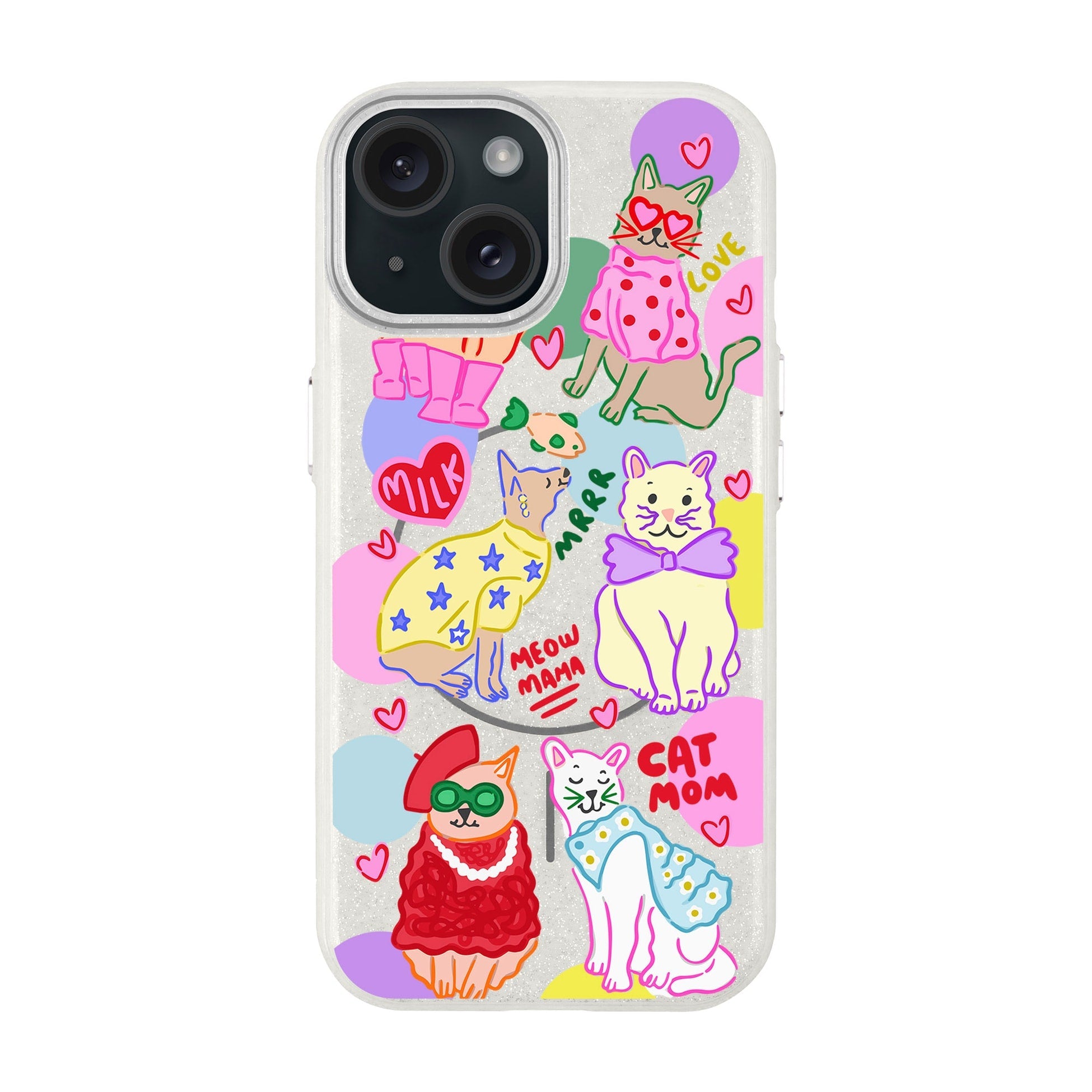 Cat Mom-Radiant Kılıf Magsafe Özellikli - Iphone 15