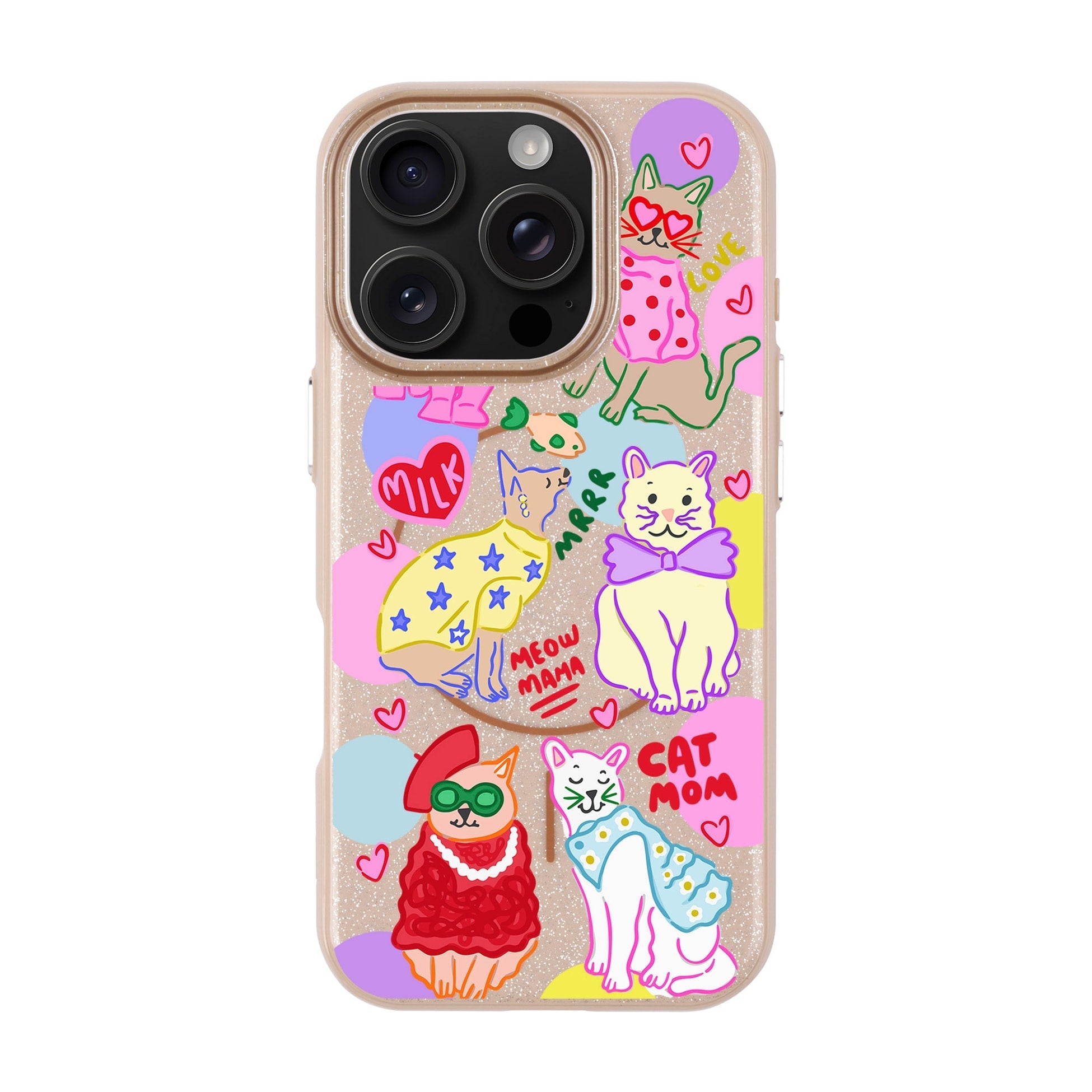 Cat Mom-Radiant Kılıf Magsafe Özellikli - Iphone 16 Pro