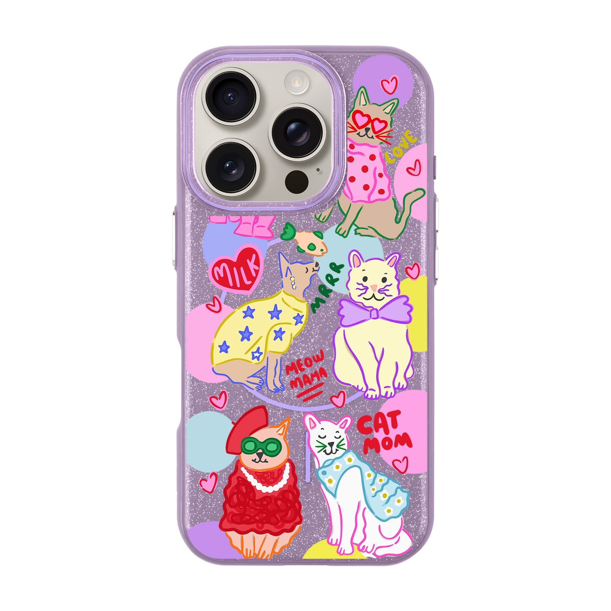 Cat Mom-Radiant Kılıf Magsafe Özellikli - Iphone 16 Pro