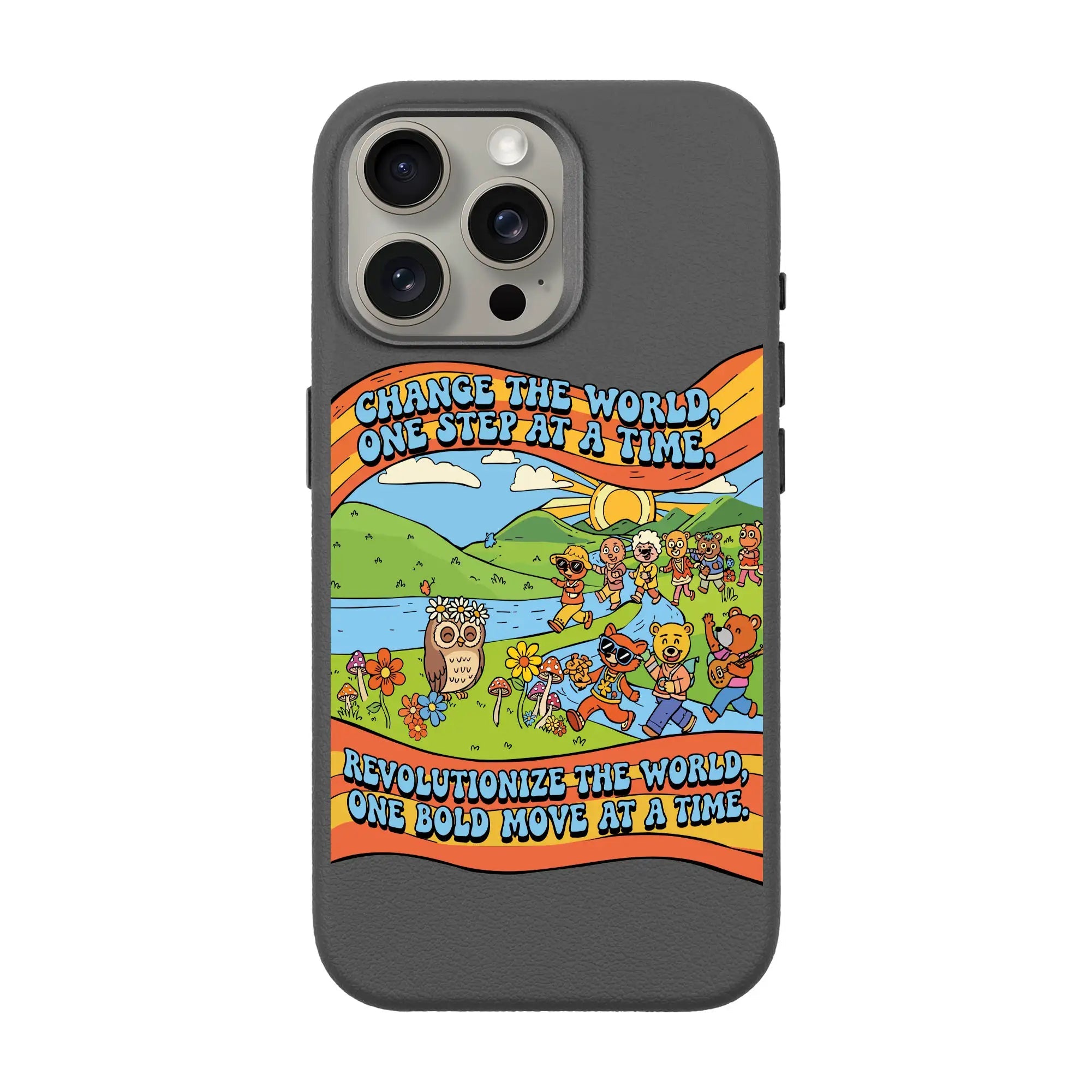 Change The World-Leather Premium Kılıf Magsafe Özellikli - Iphone 15 Pro Max