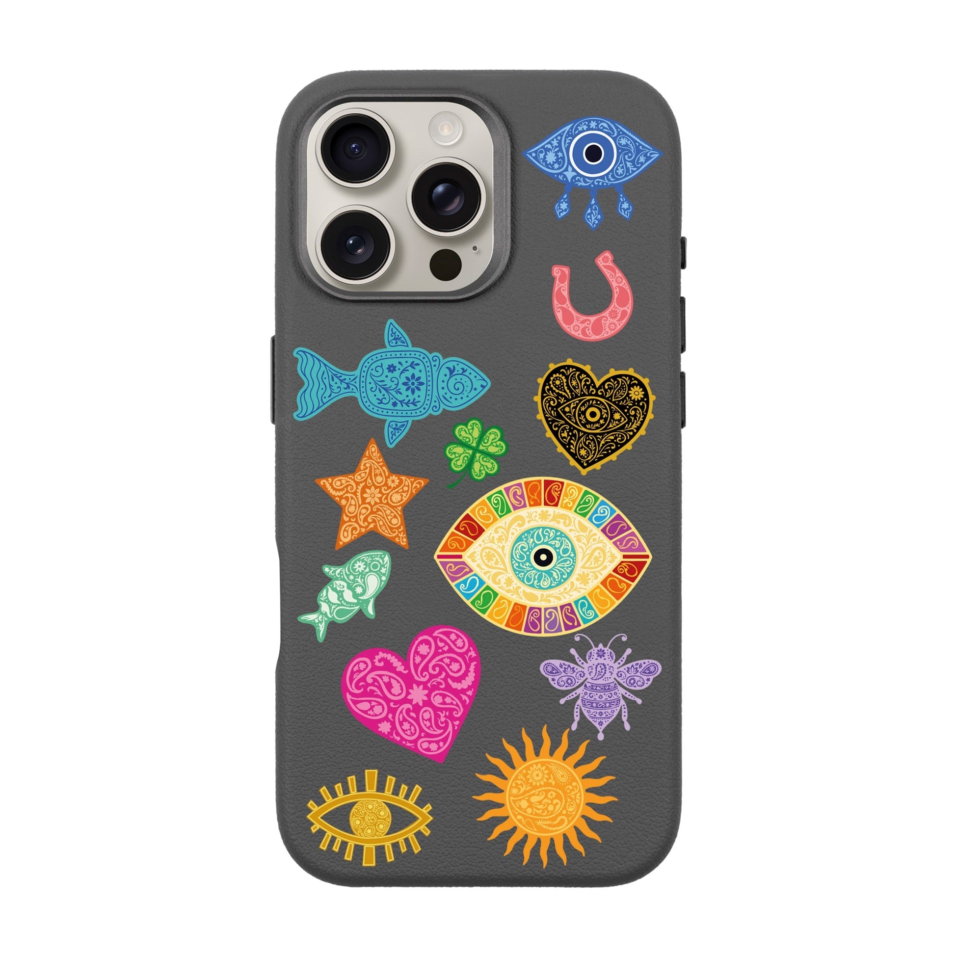 Charms By Berrin Özkan-Leather Premium Kılıf Magsafe Özellikli - Iphone 16 Pro Max