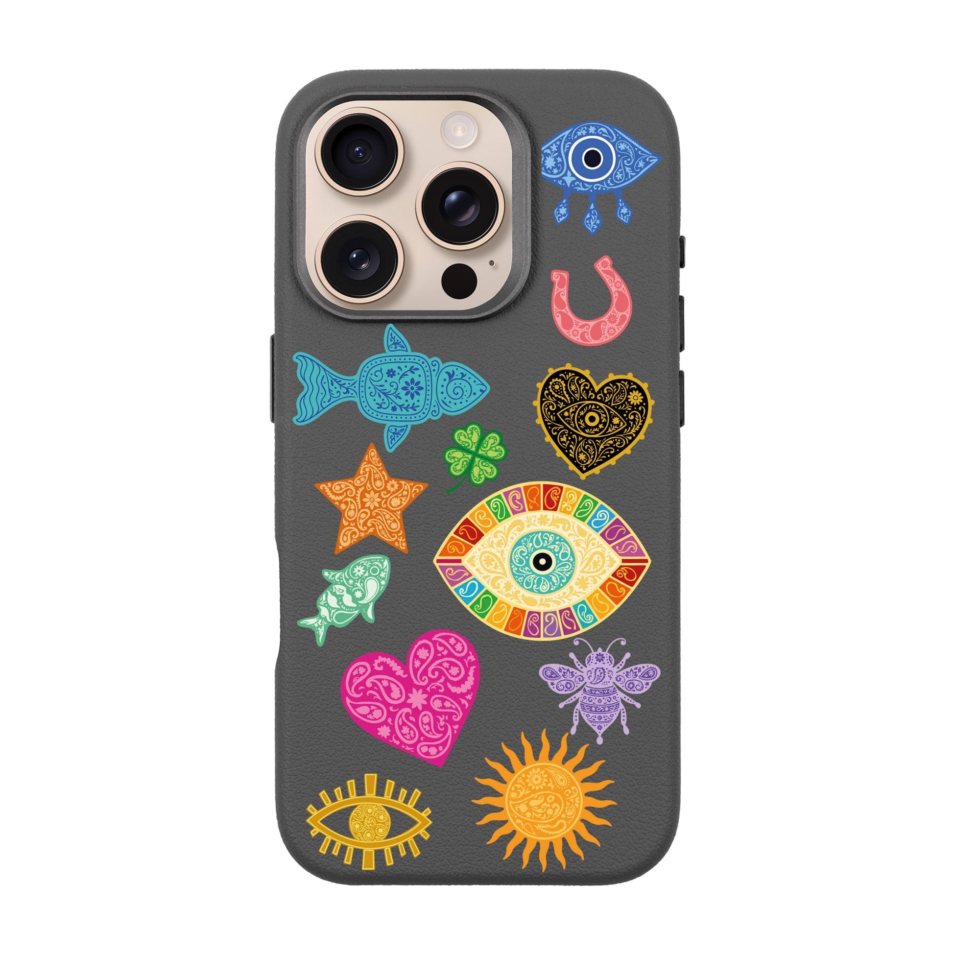 Charms By Berrin Özkan-Leather Premium Kılıf Magsafe Özellikli - Iphone 16 Pro