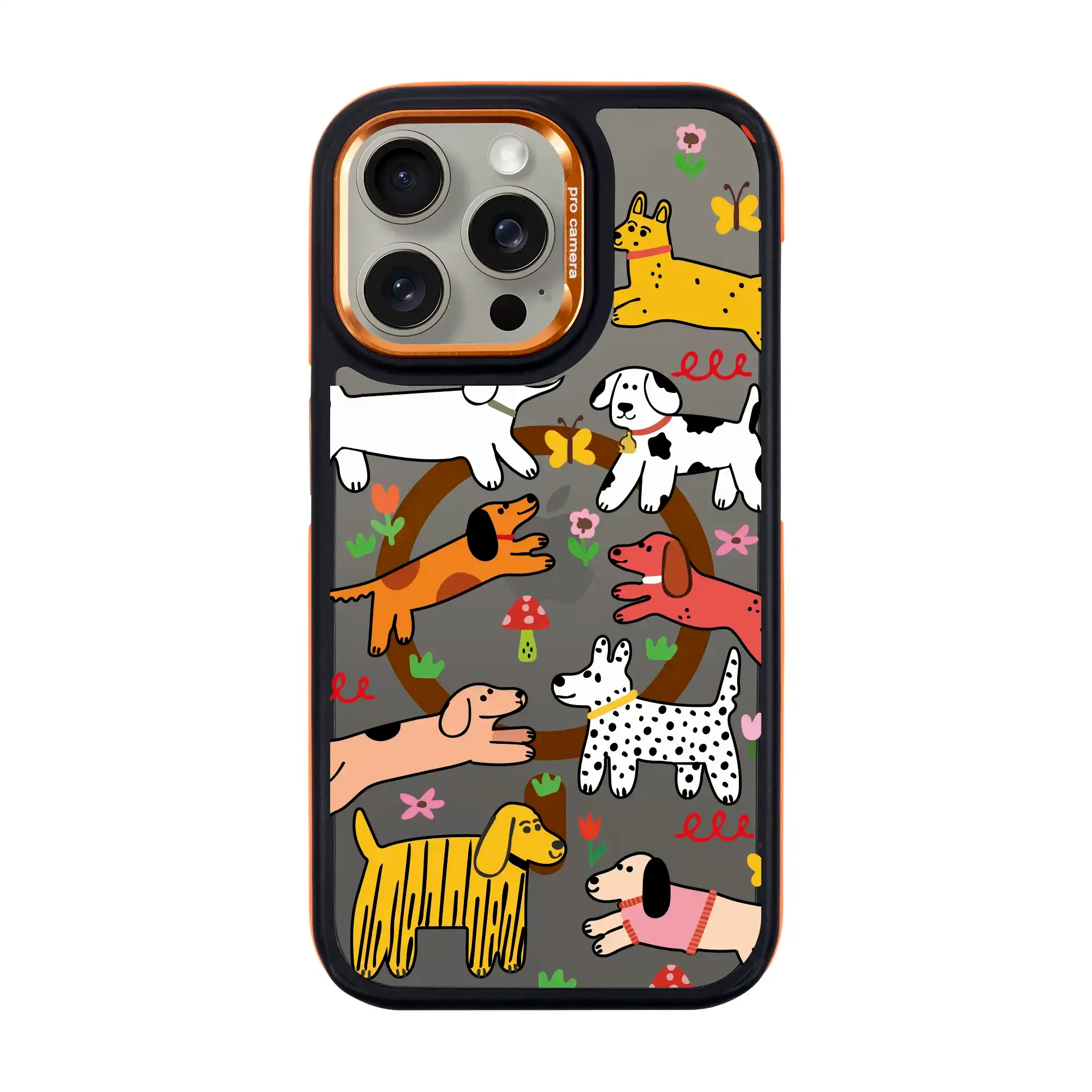 Cheerful Dogs-Dark Kılıf Magsafe Özellikli - Iphone 15