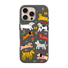 Cheerful Dogs-Leather Premium Kılıf Magsafe Özellikli - Iphone 15 Pro Max