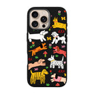 Cheerful Dogs-Leather Premium Kılıf Magsafe Özellikli - Iphone 16