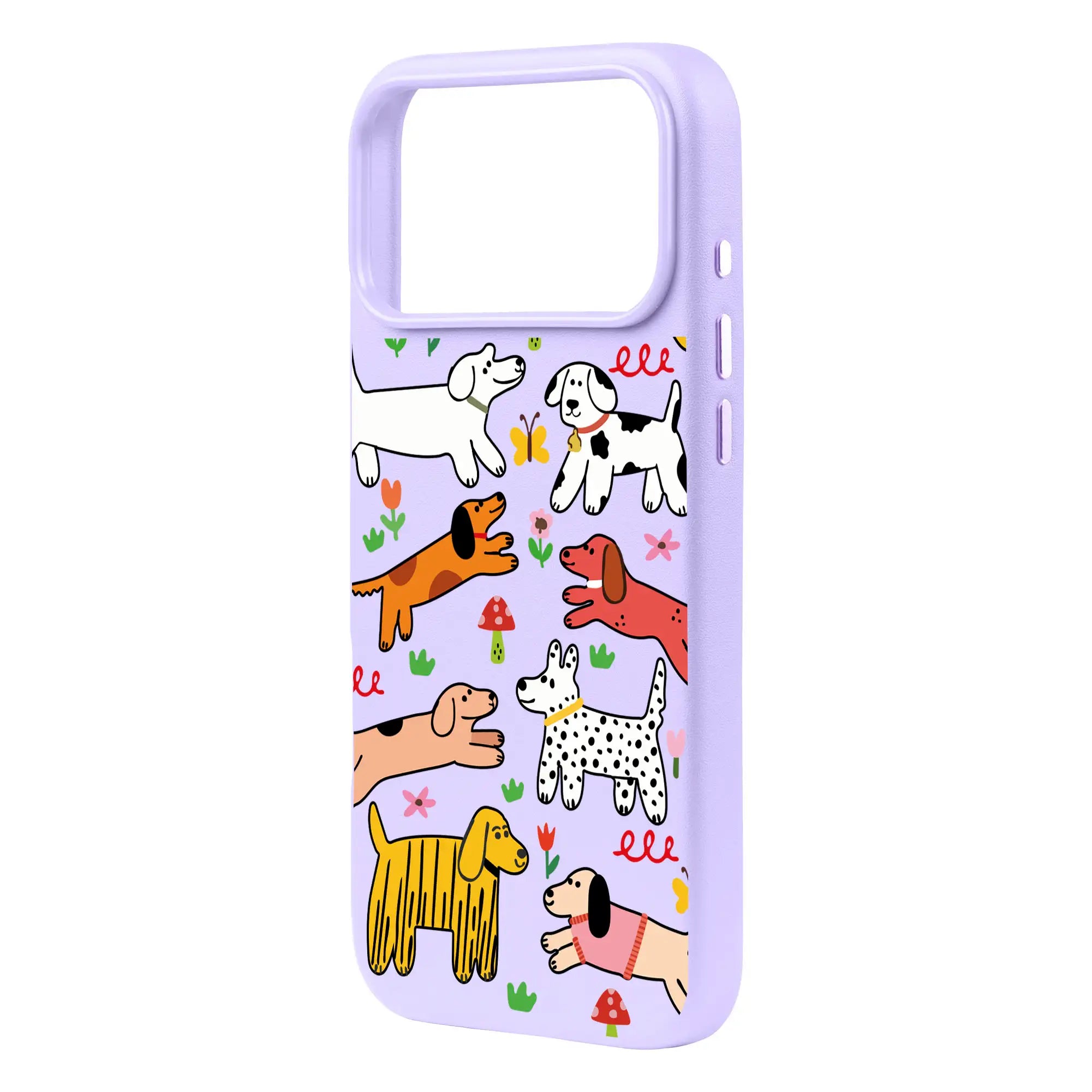 Cheerful Dogs-Signature Leather Kılıf Magsafe Özellikli - Iphone 17 Pro