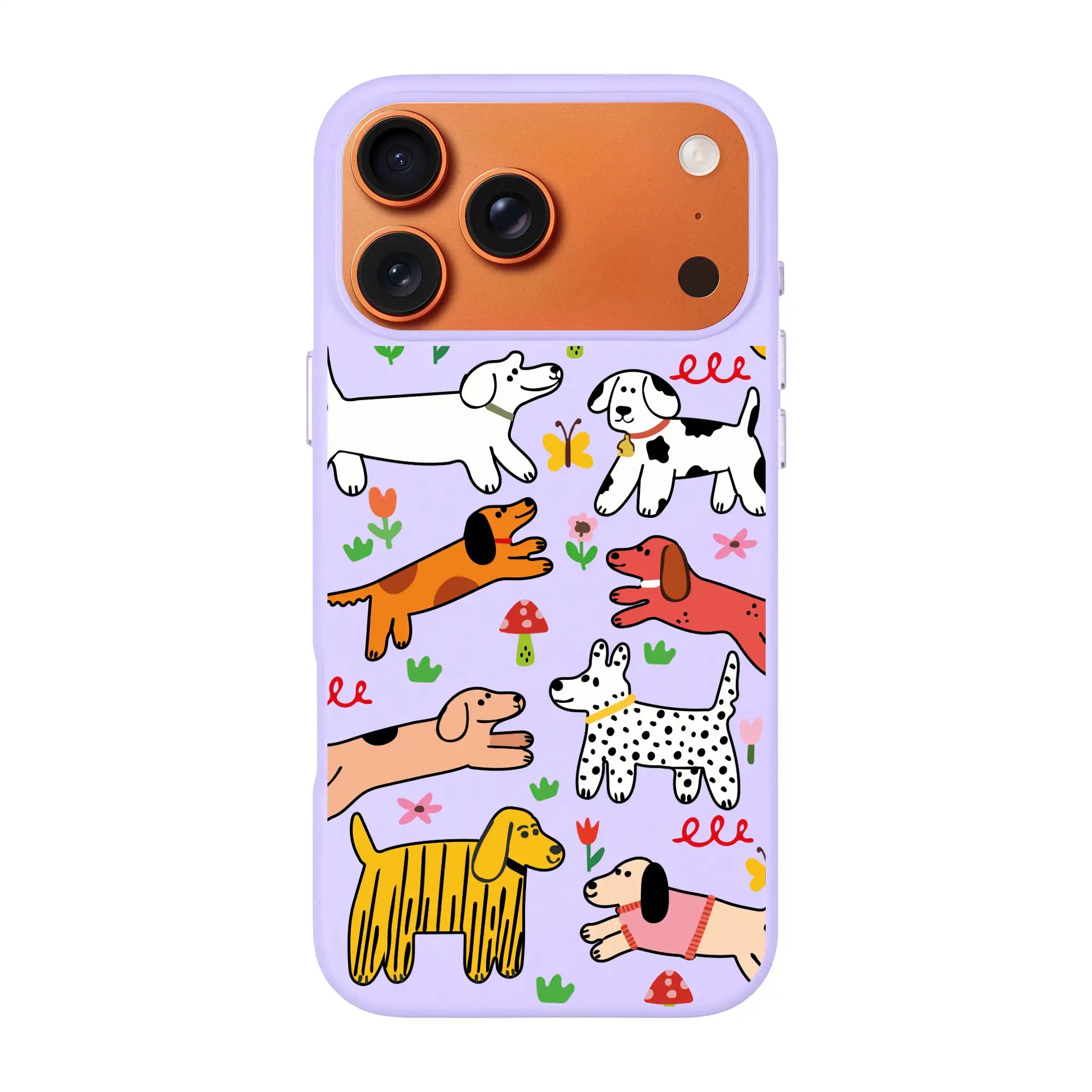 Cheerful Dogs-Signature Leather Kılıf Magsafe Özellikli - Iphone 17