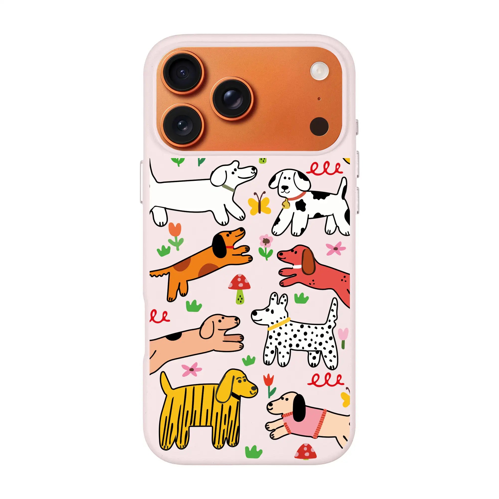 Cheerful Dogs-Signature Leather Kılıf Magsafe Özellikli - Iphone 17