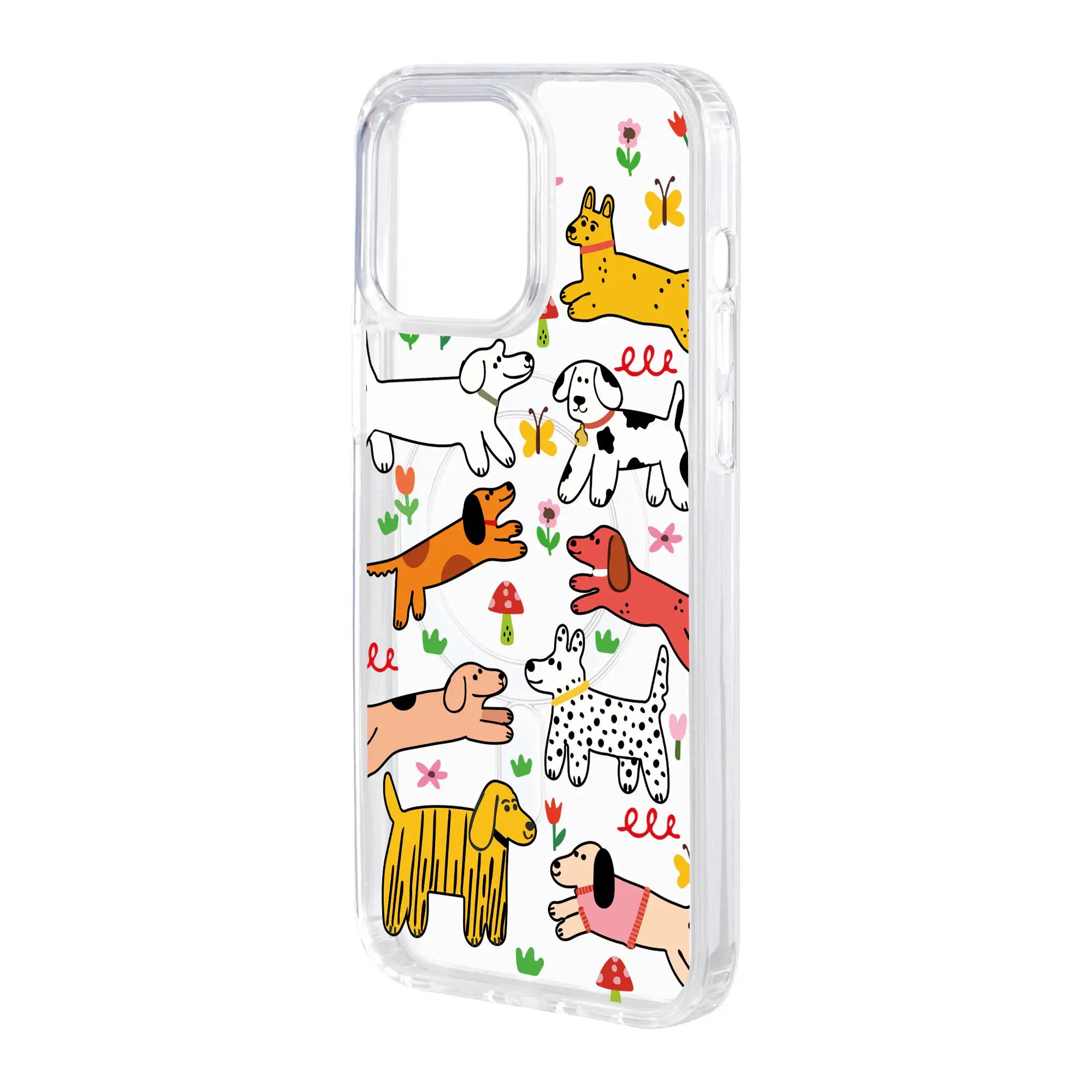 Cheerful Dogs-Solid Kılıf Magsafe Özellikli - Iphone 15