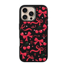 Cherry Ribbon-Leather Premium Kılıf Magsafe Özellikli - Iphone 16 Pro Max