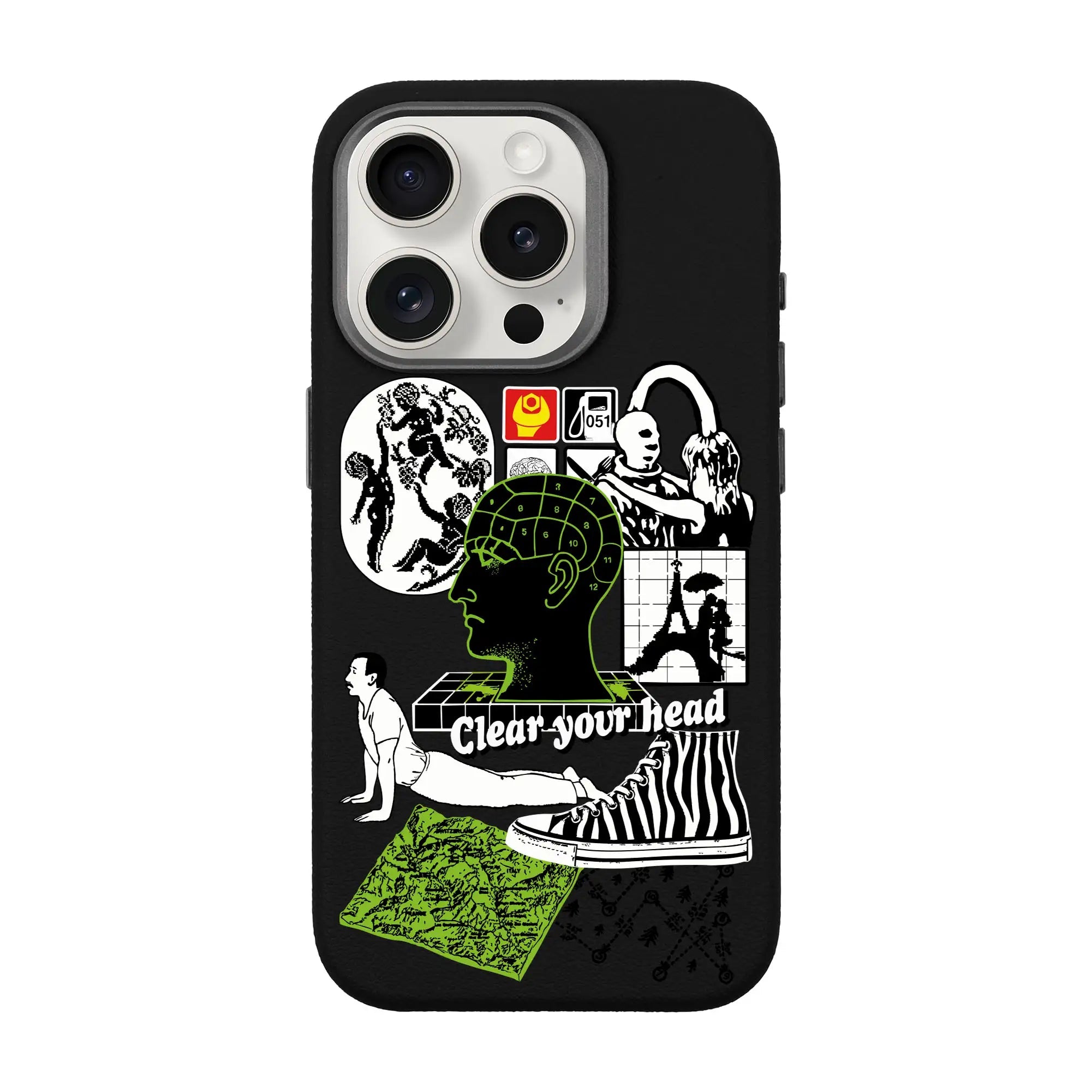 Clear Your Head-Leather Premium Kılıf Magsafe Özellikli - Iphone 15 Pro