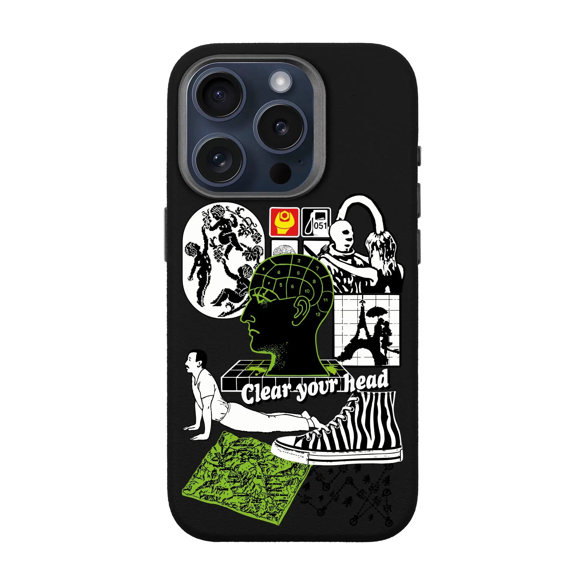 Clear Your Head-Leather Premium Kılıf Magsafe Özellikli - Iphone 15 Pro