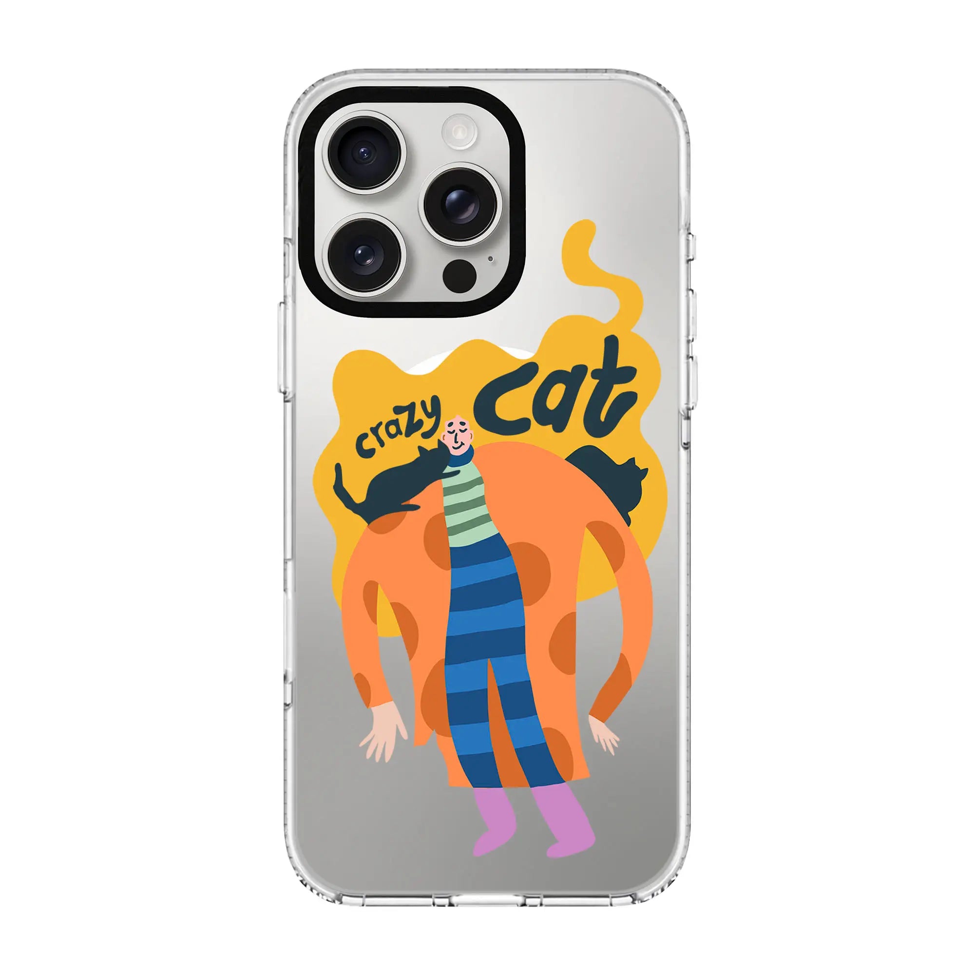 Crazy Cat-Clear Kılıf Magsafe Özellikli - Iphone 16 Pro Max