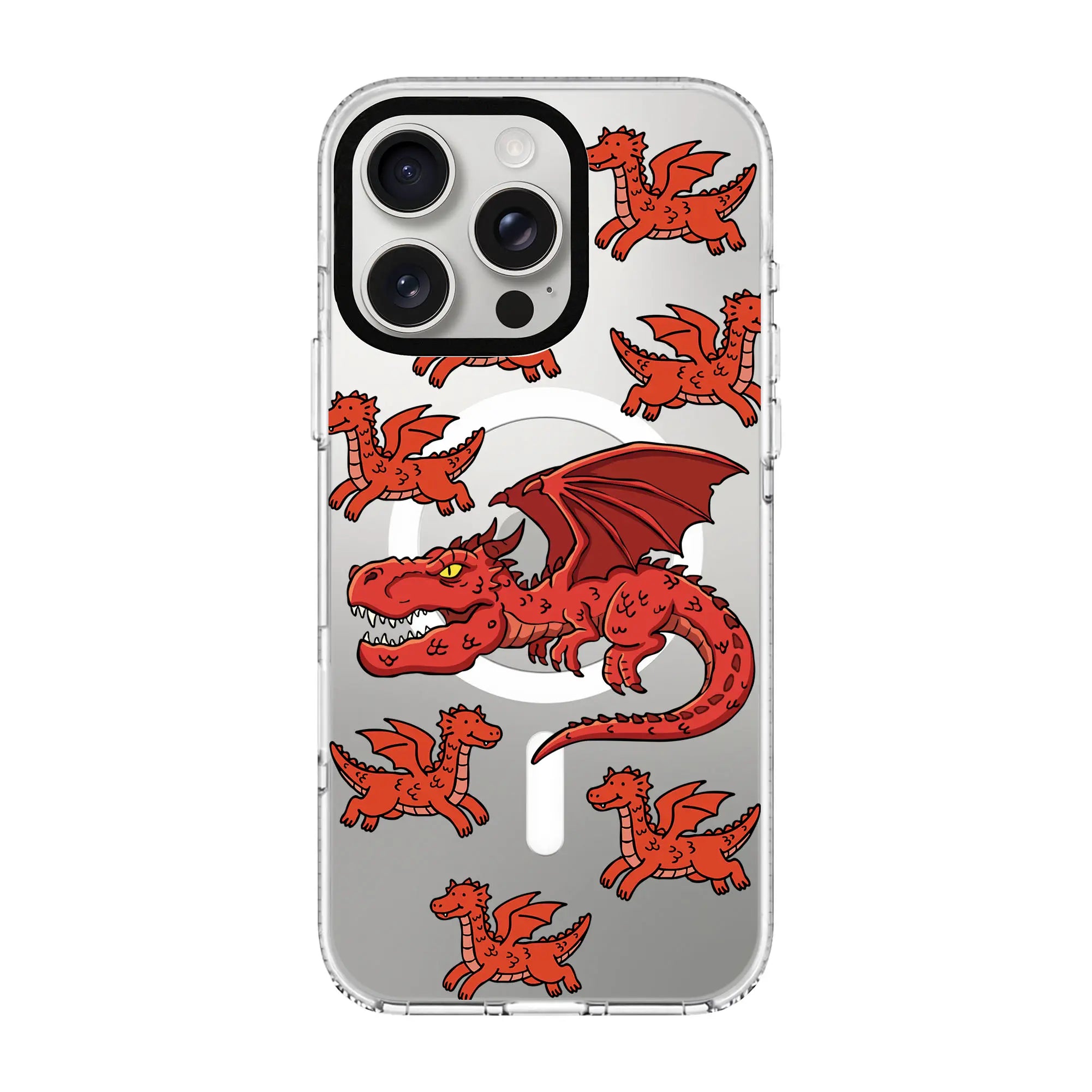 Crimson Brood-Clear Kılıf Magsafe Özellikli - Iphone 16 Pro Max