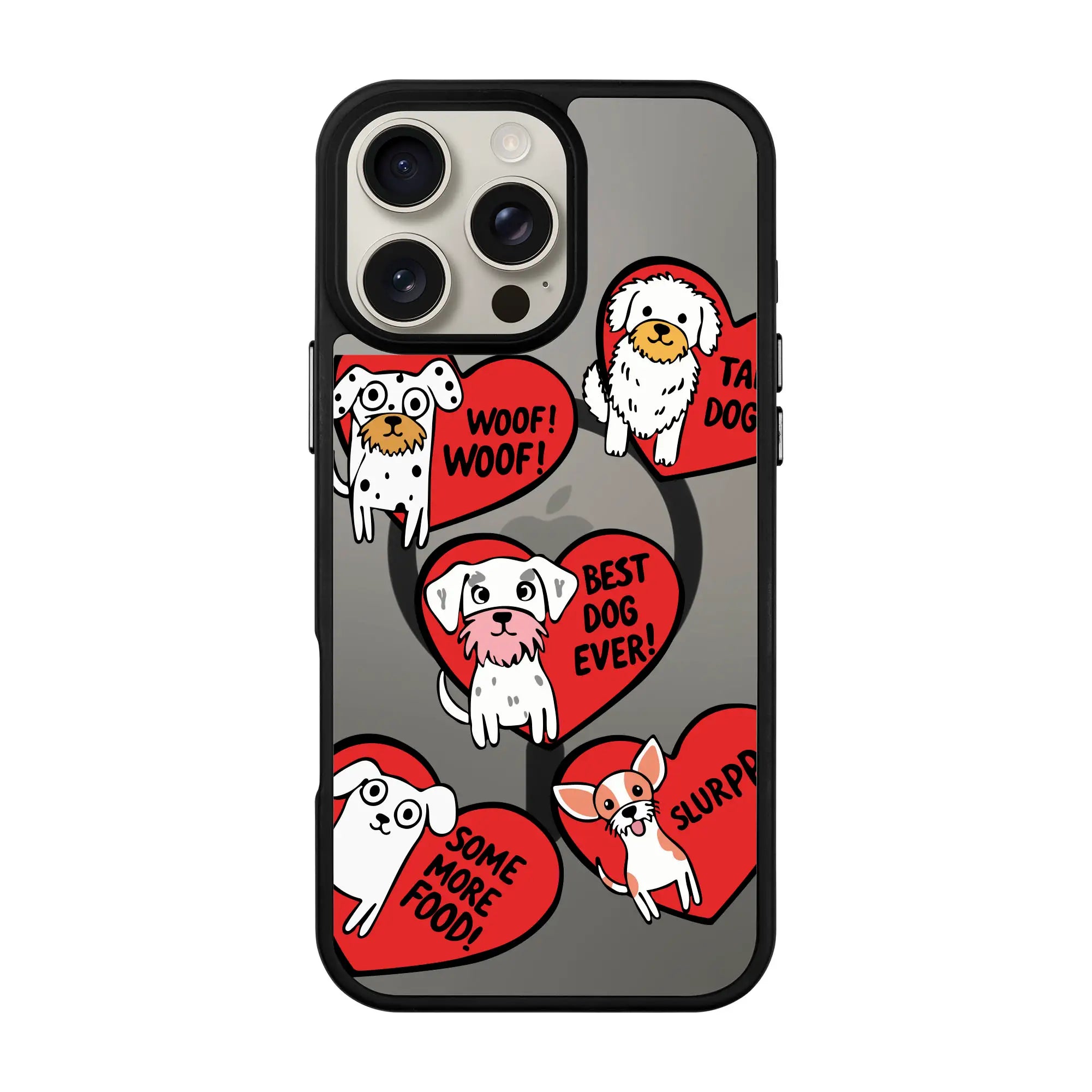 Dogs With Hearts-Blur Kılıf Magsafe Özellikli - Iphone 16 Pro Max