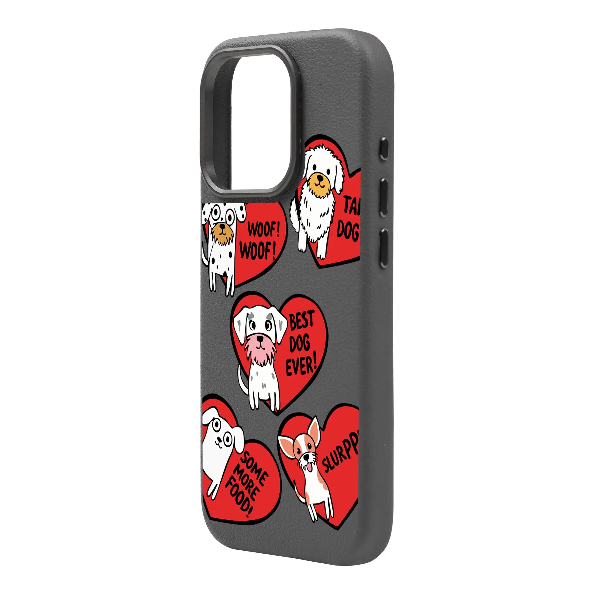 Dogs With Hearts-Leather Premium Kılıf Magsafe Özellikli - Iphone 16 Pro Max