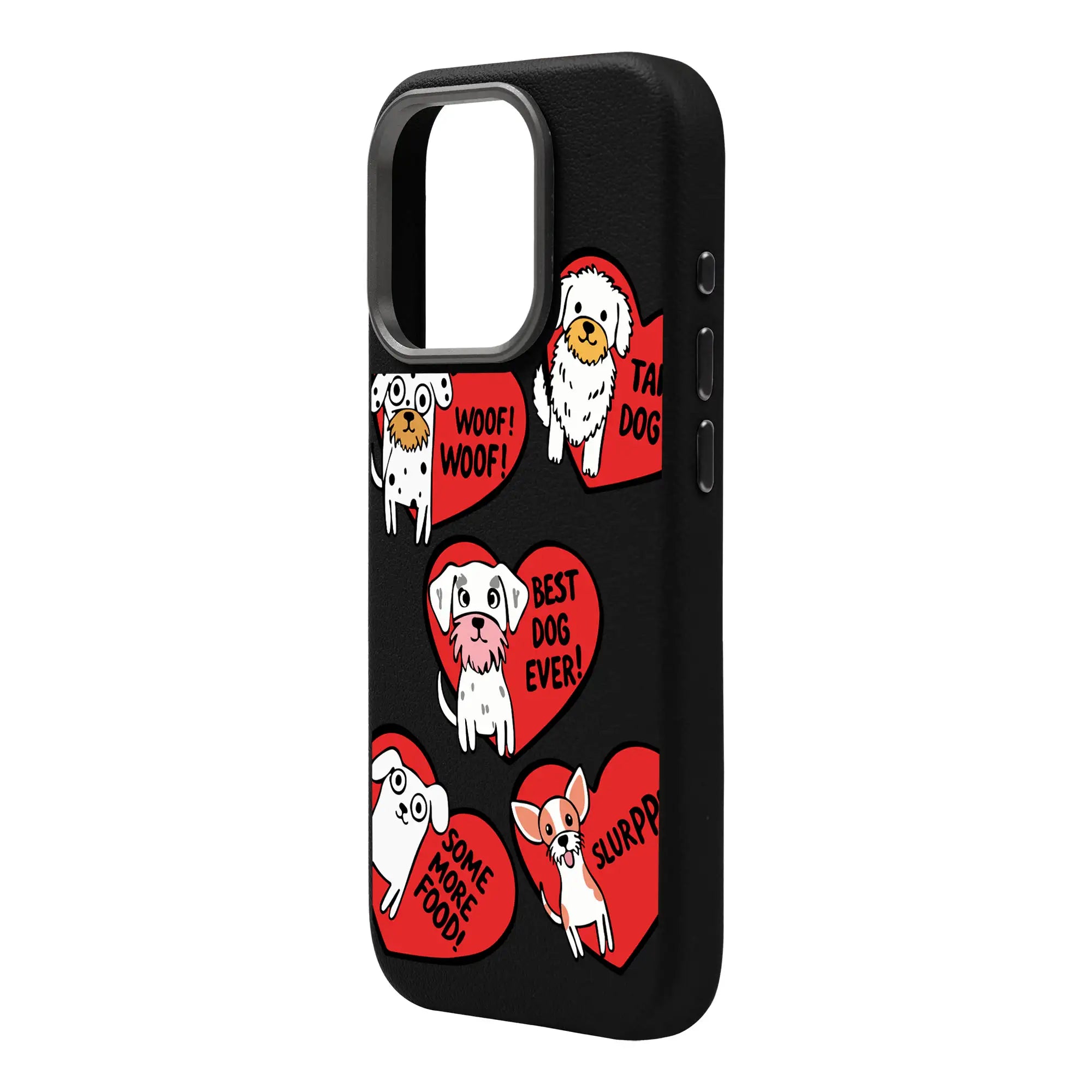 Dogs With Hearts-Leather Premium Kılıf Magsafe Özellikli - Iphone 16 Pro Max