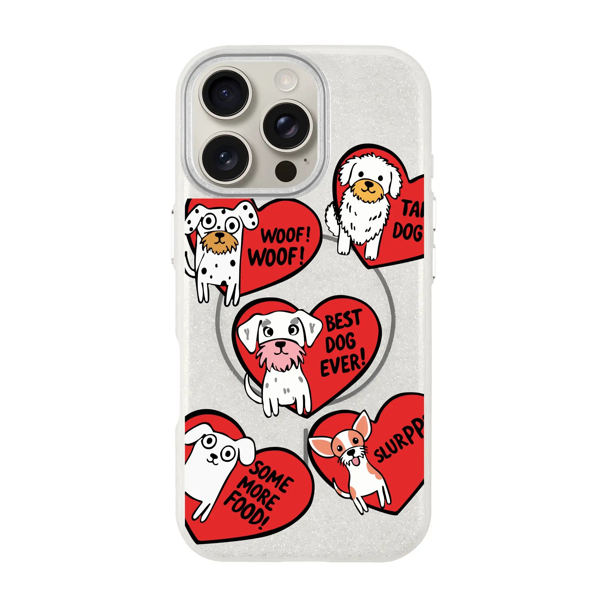 Dogs With Hearts-Radiant Kılıf Magsafe Özellikli - Iphone 16 Pro