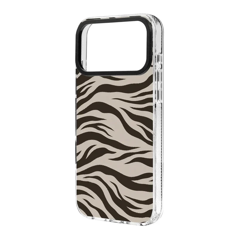 Espresso Zebra-Clear Kılıf Magsafe Özellikli - Iphone 17 Pro Max