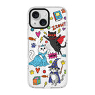 Fantastic Cats-Clear Kılıf Magsafe Özellikli - Iphone 15