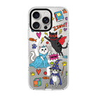 Fantastic Cats-Clear Kılıf Magsafe Özellikli - Iphone 15 Pro