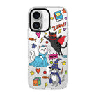 Fantastic Cats-Clear Kılıf Magsafe Özellikli - Iphone 16E
