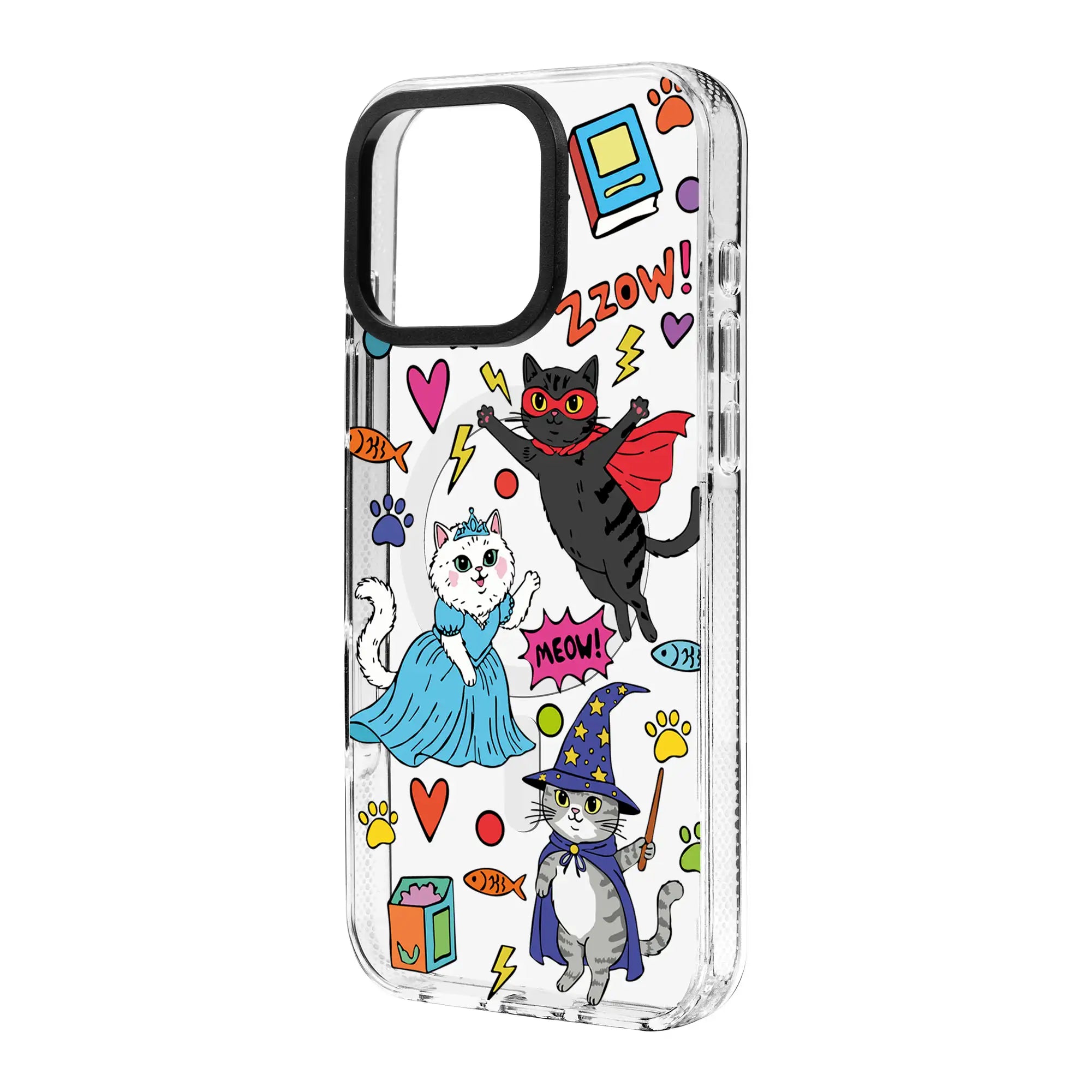 Fantastic Cats-Clear Kılıf Magsafe Özellikli - Iphone 17