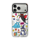 Fantastic Cats-Clear Kılıf Magsafe Özellikli - Iphone 17 Pro Max
