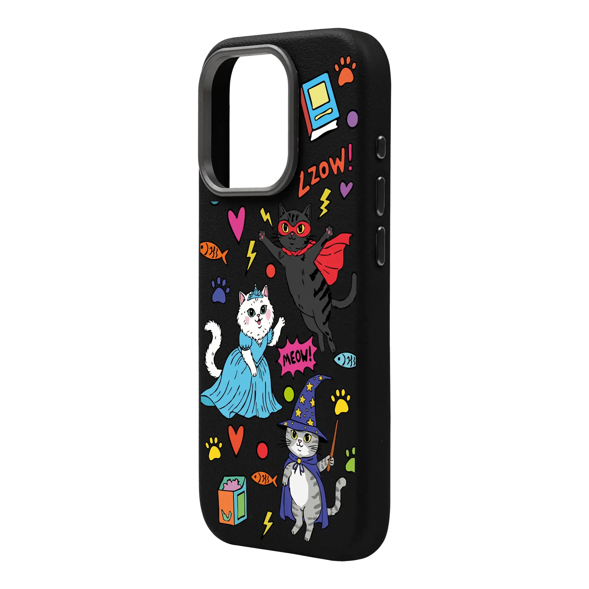 Fantastic Cats-Leather Premium Kılıf Magsafe Özellikli - Iphone 15 Pro Max