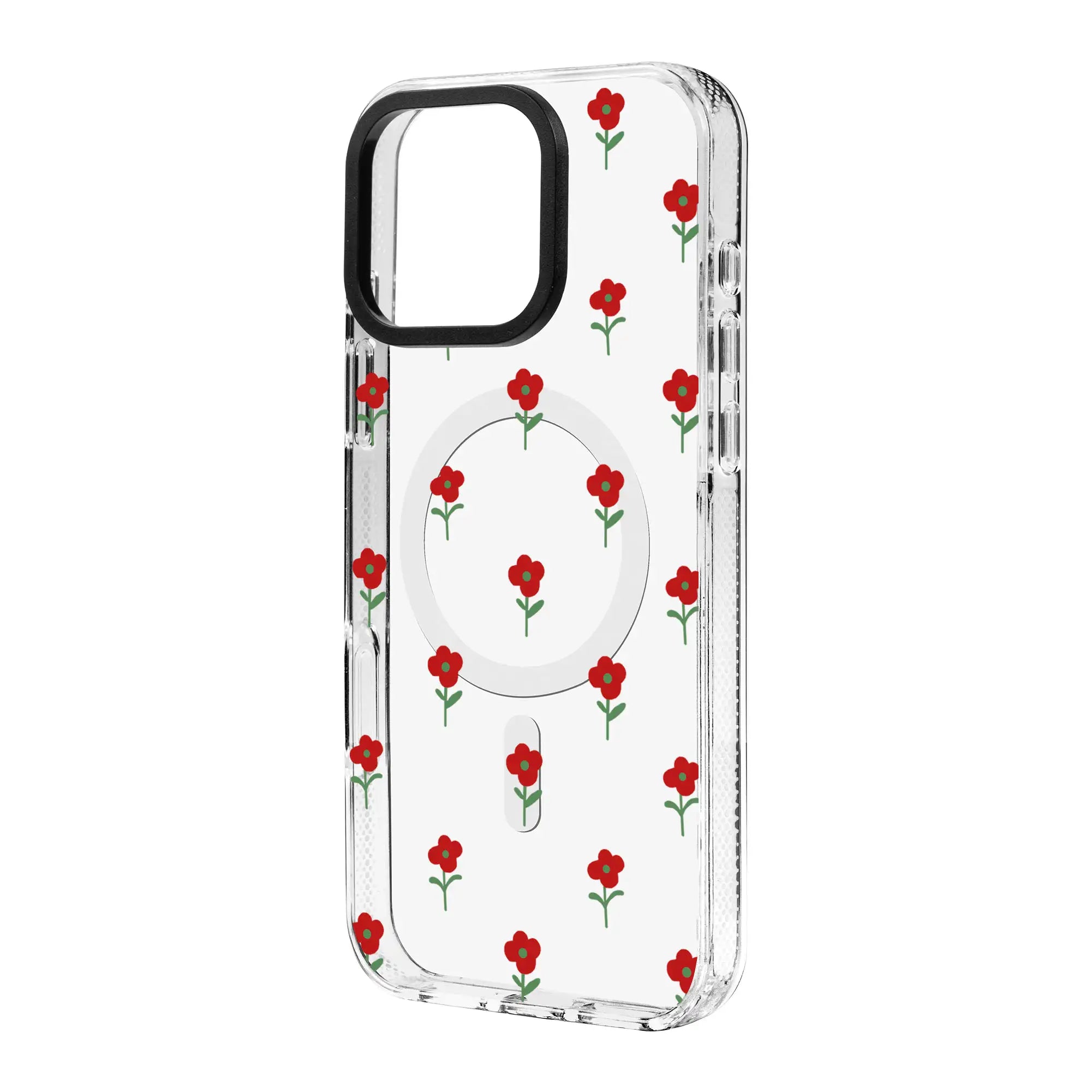 Flower Power-Clear Kılıf Magsafe Özellikli - Iphone 15 Pro
