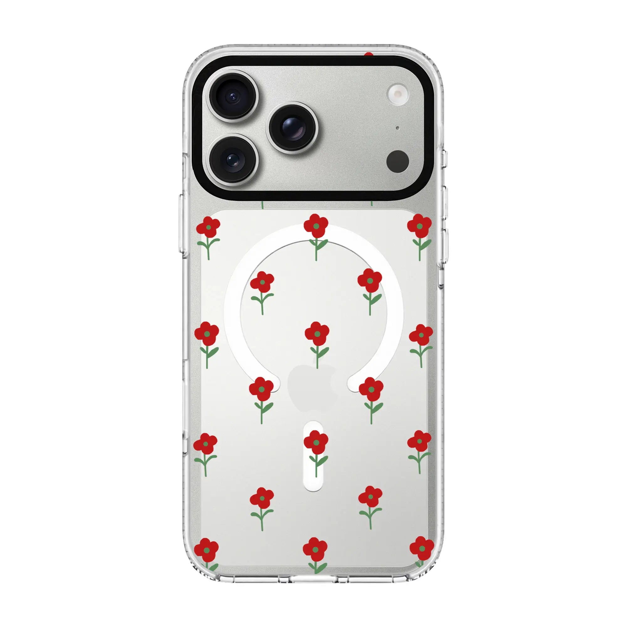 Flower Power-Clear Kılıf Magsafe Özellikli - Iphone 17 Pro