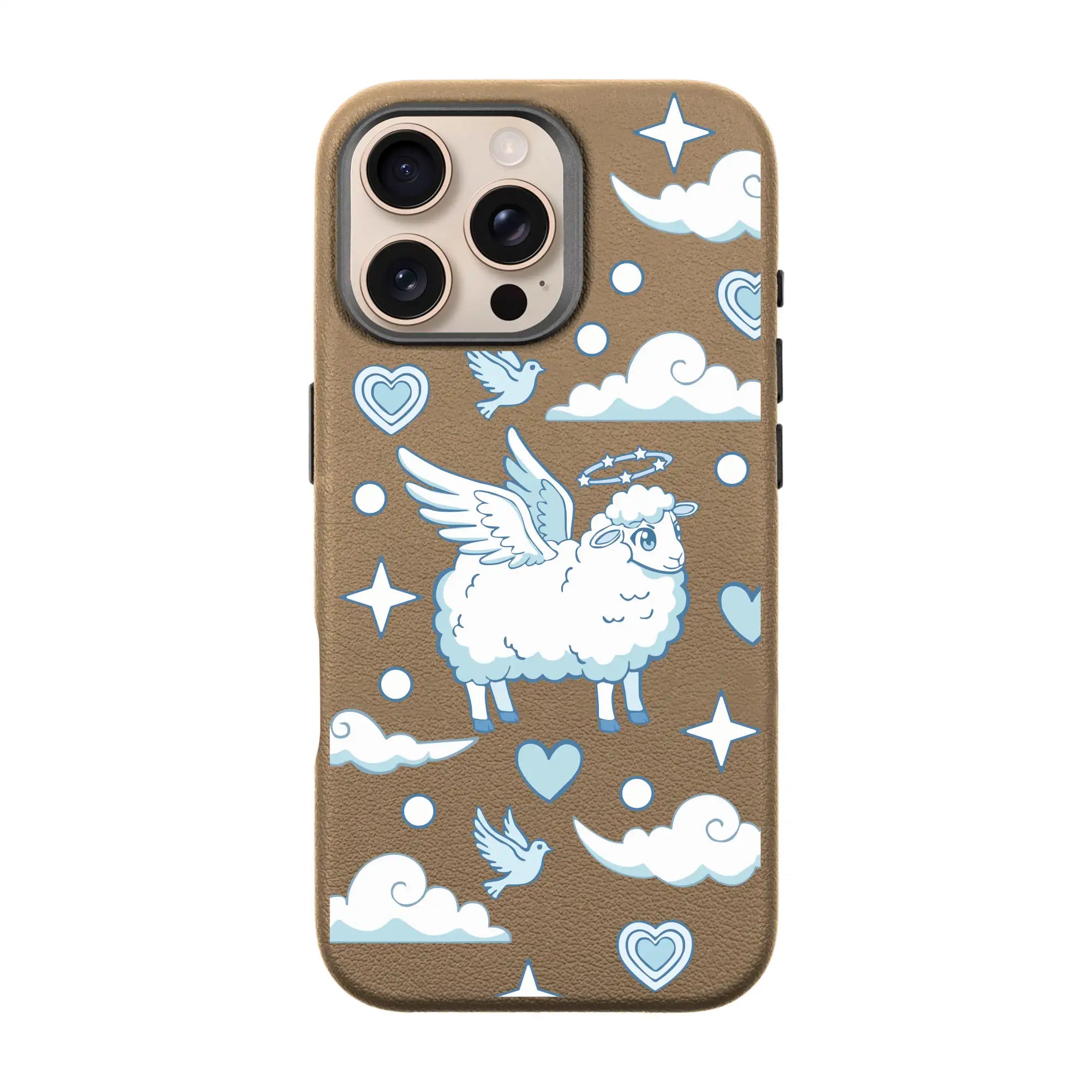 Flying Sheep-Leather Premium Kılıf Magsafe Özellikli - Iphone 16 Pro Max