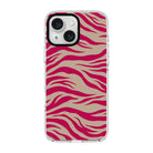 Fuchsia Zebra-Clear Kılıf Magsafe Özellikli - Iphone 15