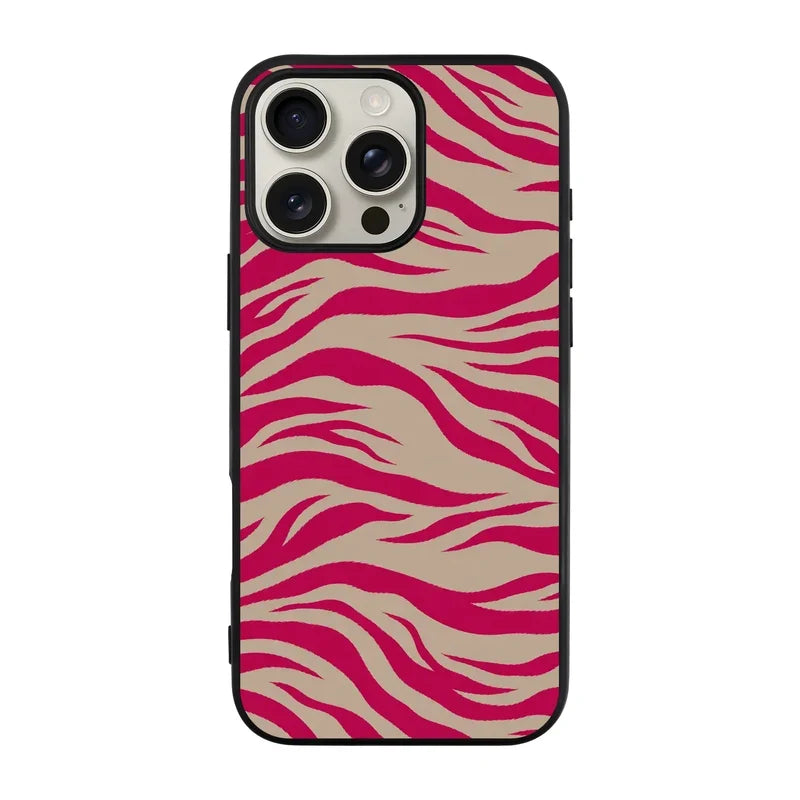 Fuchsia Zebra-Ultra Silikon Kılıf-Iphone 16 Plus