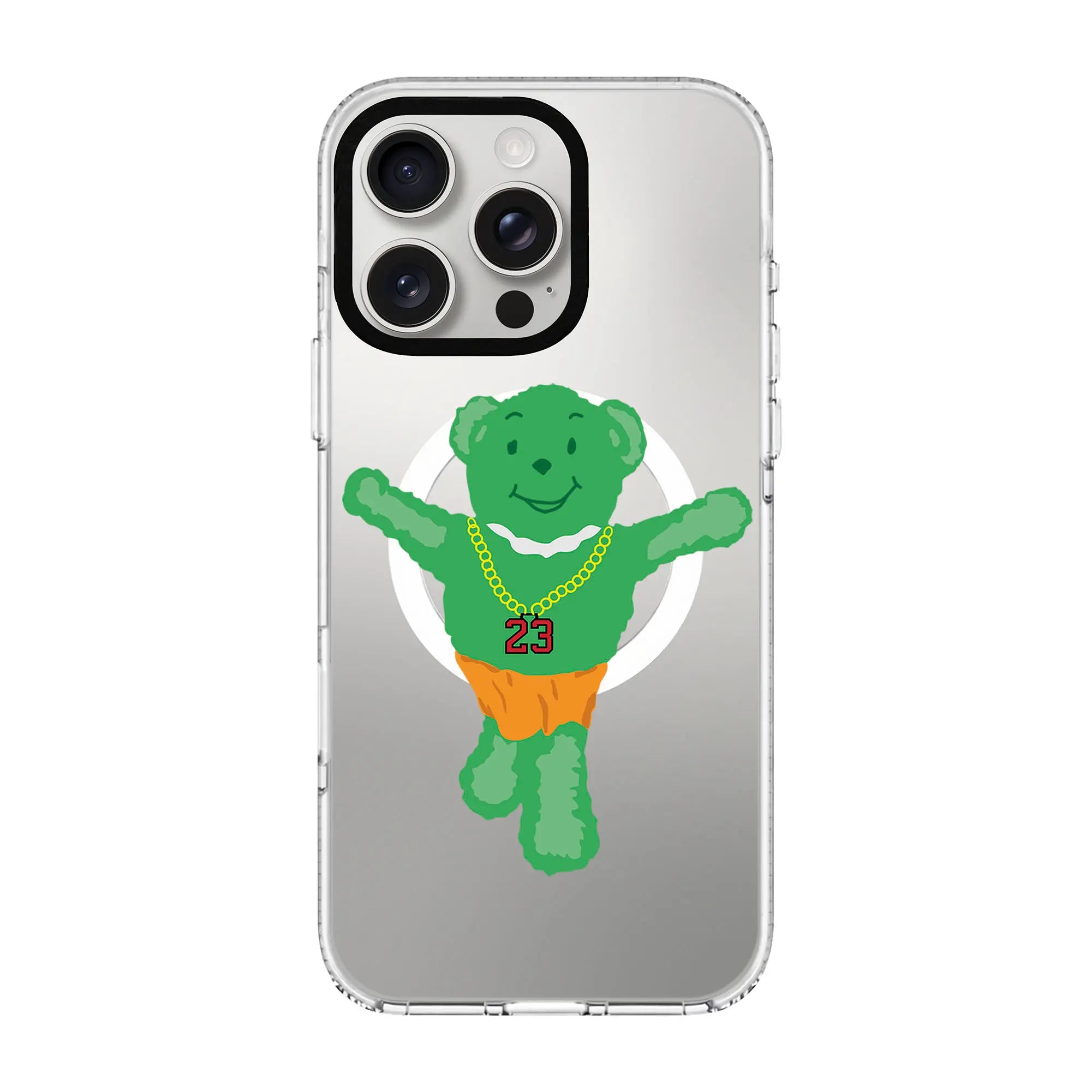 Green Bear-Clear Kılıf Magsafe Özellikli - Iphone 15 Pro Max