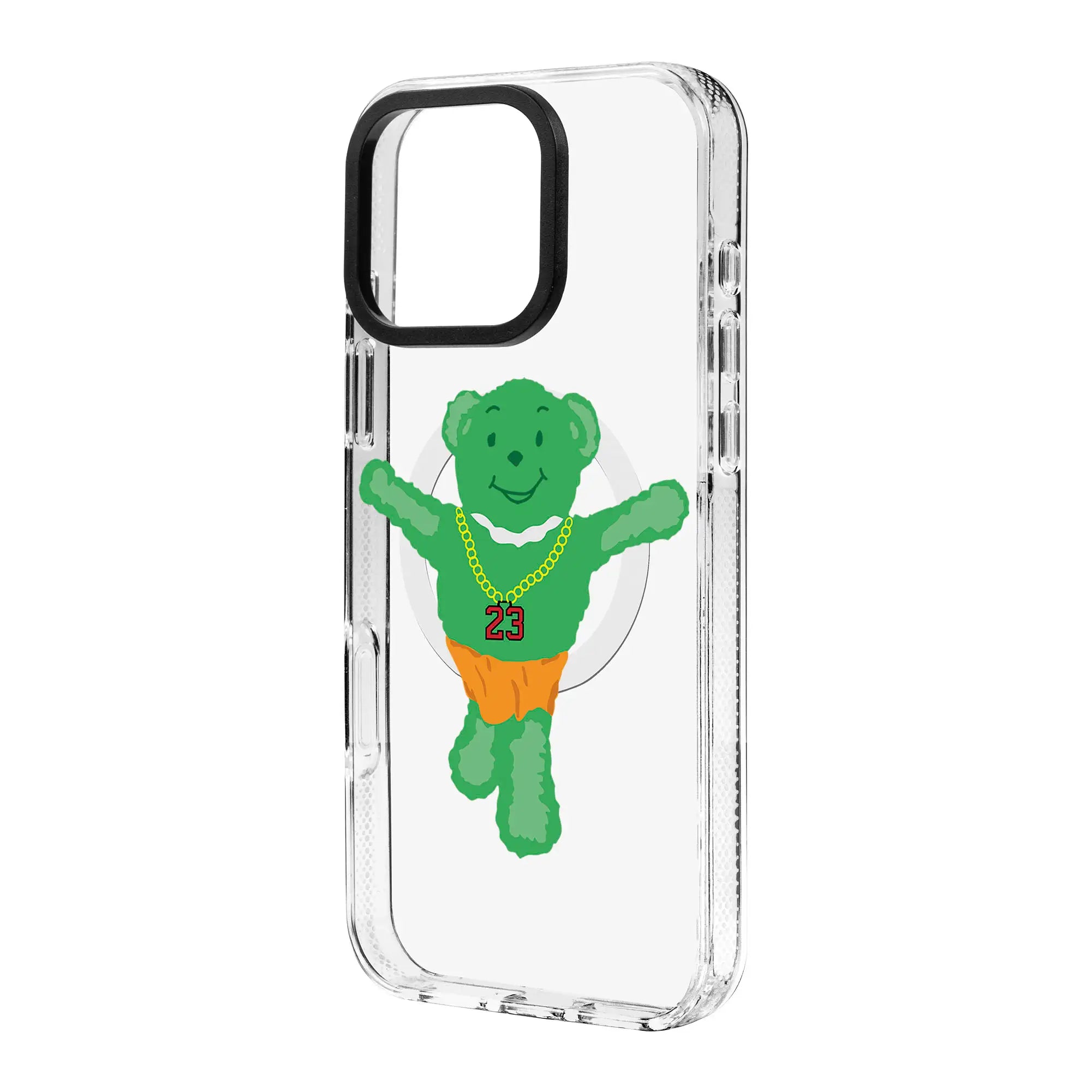 Green Bear-Clear Kılıf Magsafe Özellikli - Iphone 16 Plus
