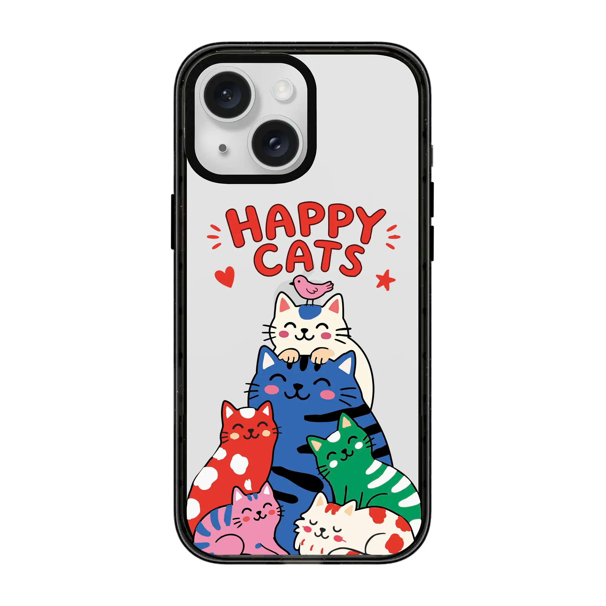 Happy Cats-Power Kılıf - Iphone 15 Plus