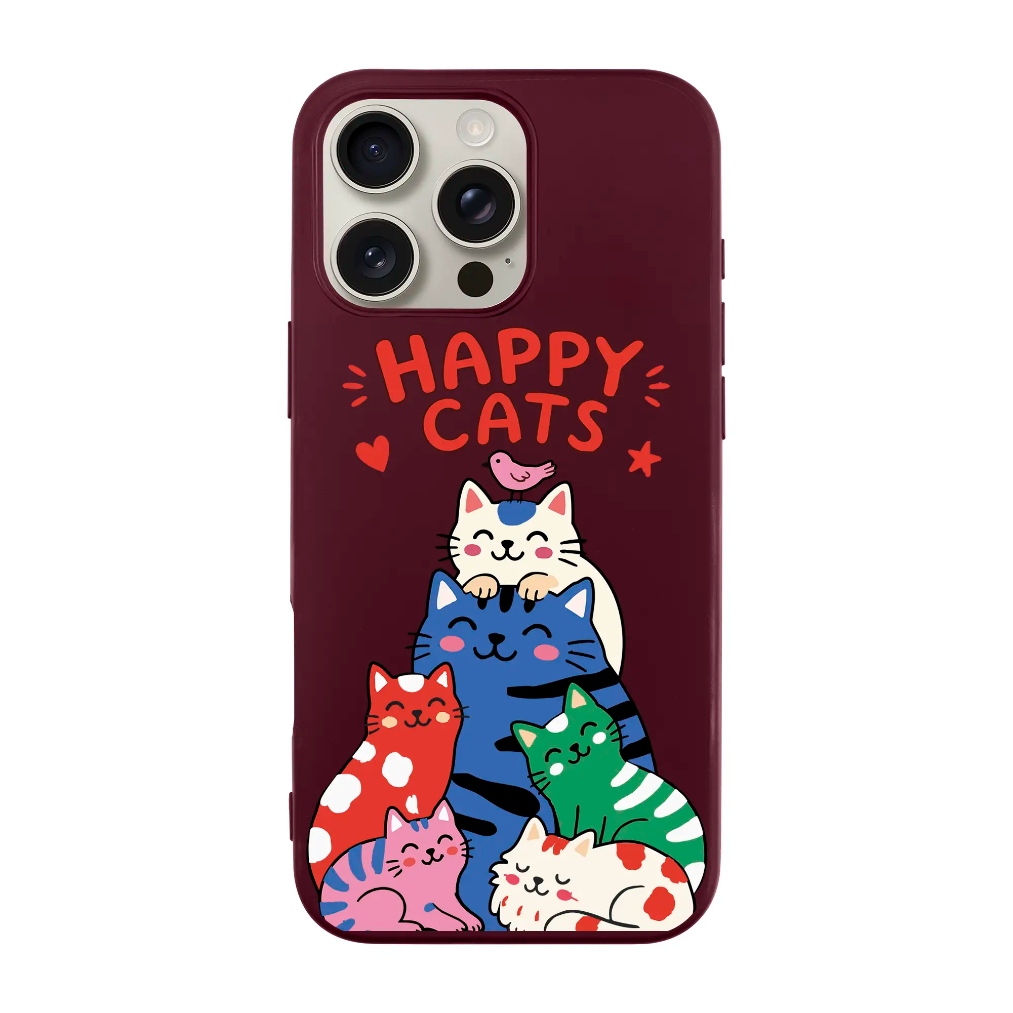Happy Cats-Ultra Silikon Kılıf-Iphone 16 Pro Max