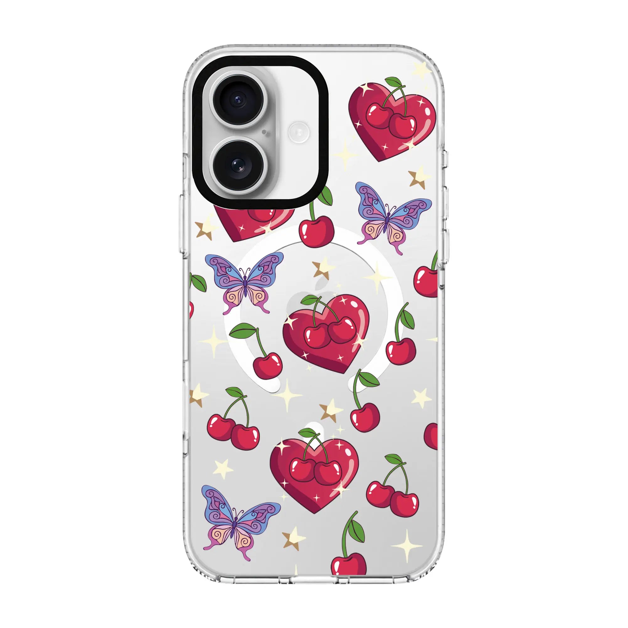 Heart Garden-Clear Kılıf Magsafe Özellikli - Iphone 16 Plus