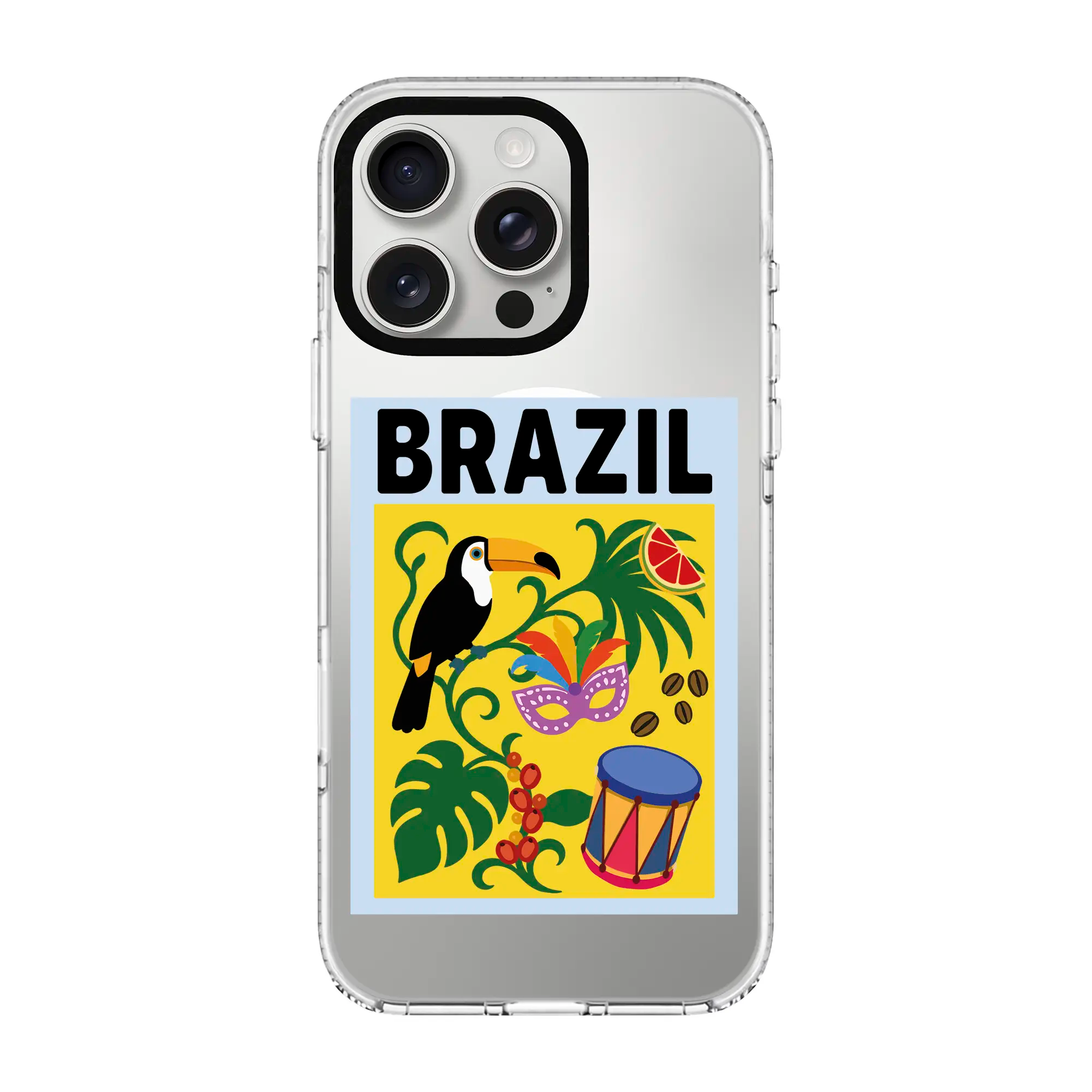 I Am Brazilian-Clear Kılıf Magsafe Özellikli - Iphone 15 Pro