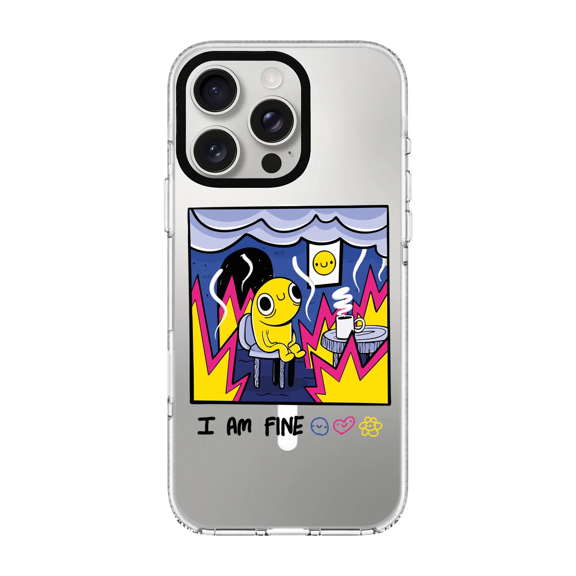I Am Fine-Clear Kılıf Magsafe Özellikli - Iphone 15 Pro Max