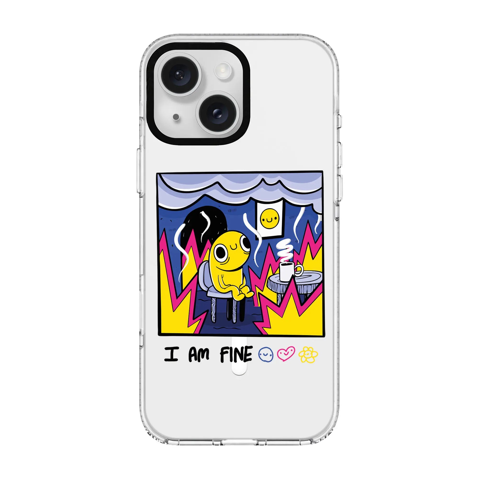 I Am Fine-Clear Kılıf Magsafe Özellikli - Iphone 15