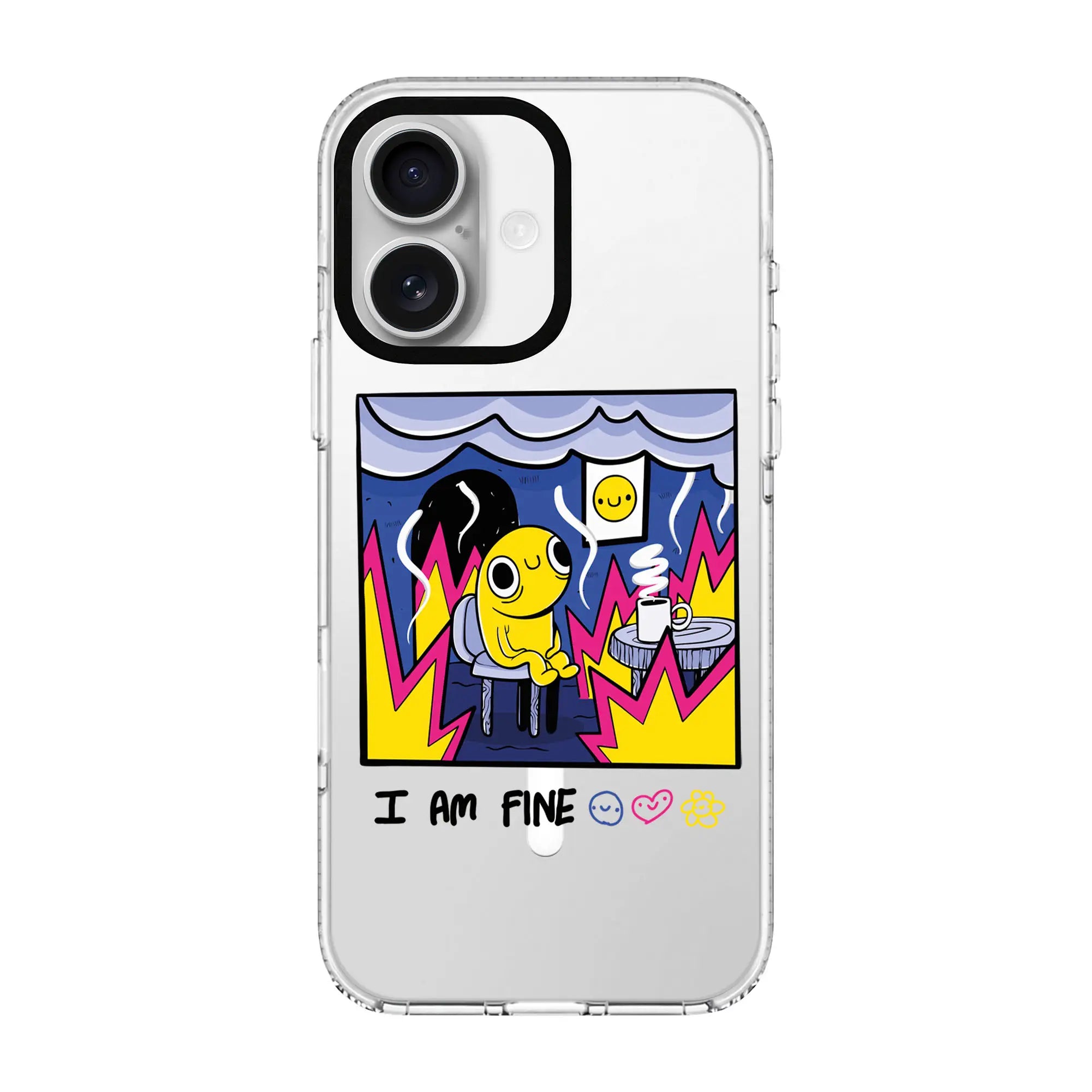 I Am Fine-Clear Kılıf Magsafe Özellikli - Iphone 16