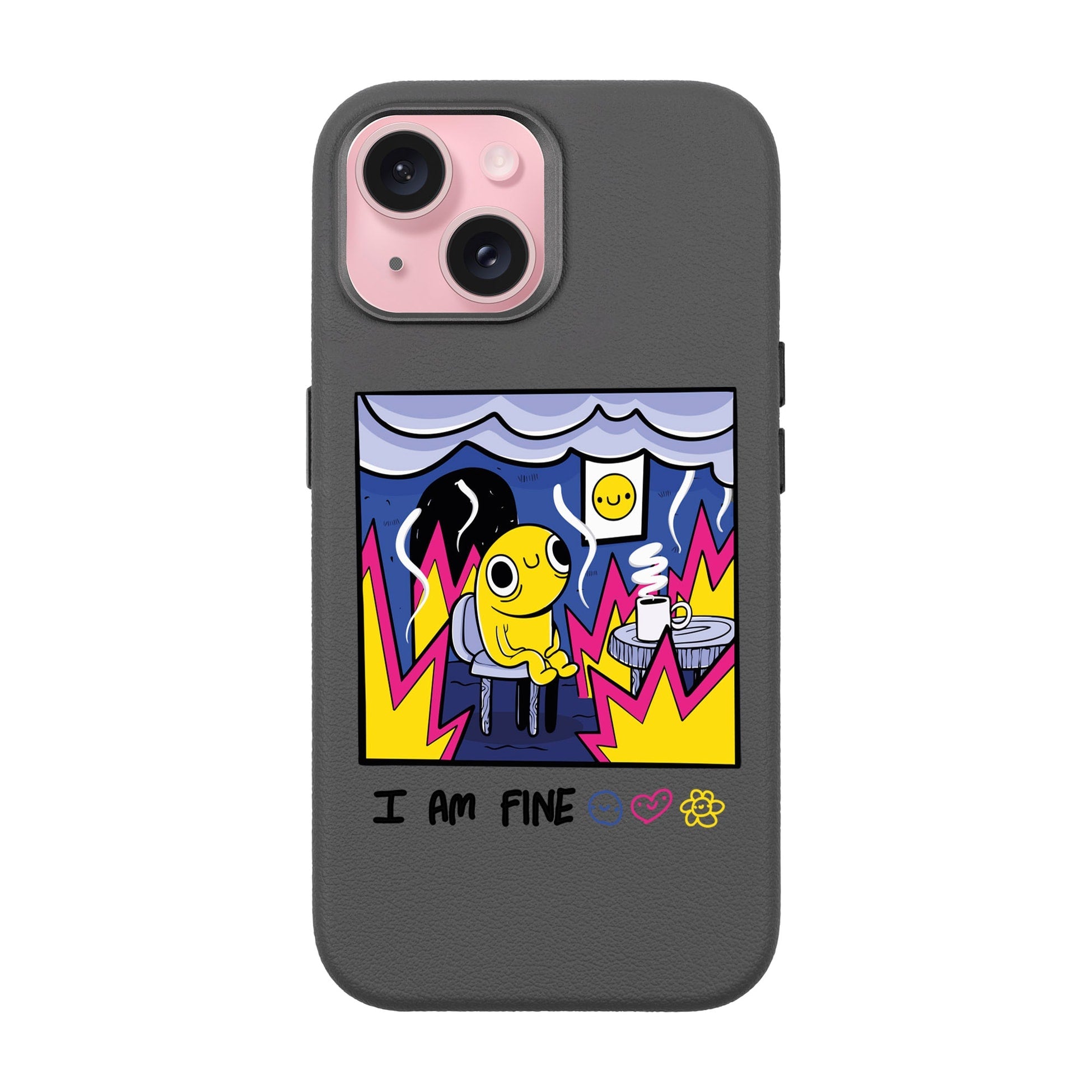 I Am Fine-Leather Premium Kılıf Magsafe Özellikli - Iphone 15